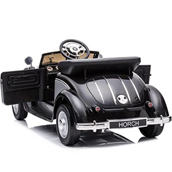 Megastar - Ride on Licensed Audi Horch 12V Electric Car W/Back Seat - Black
