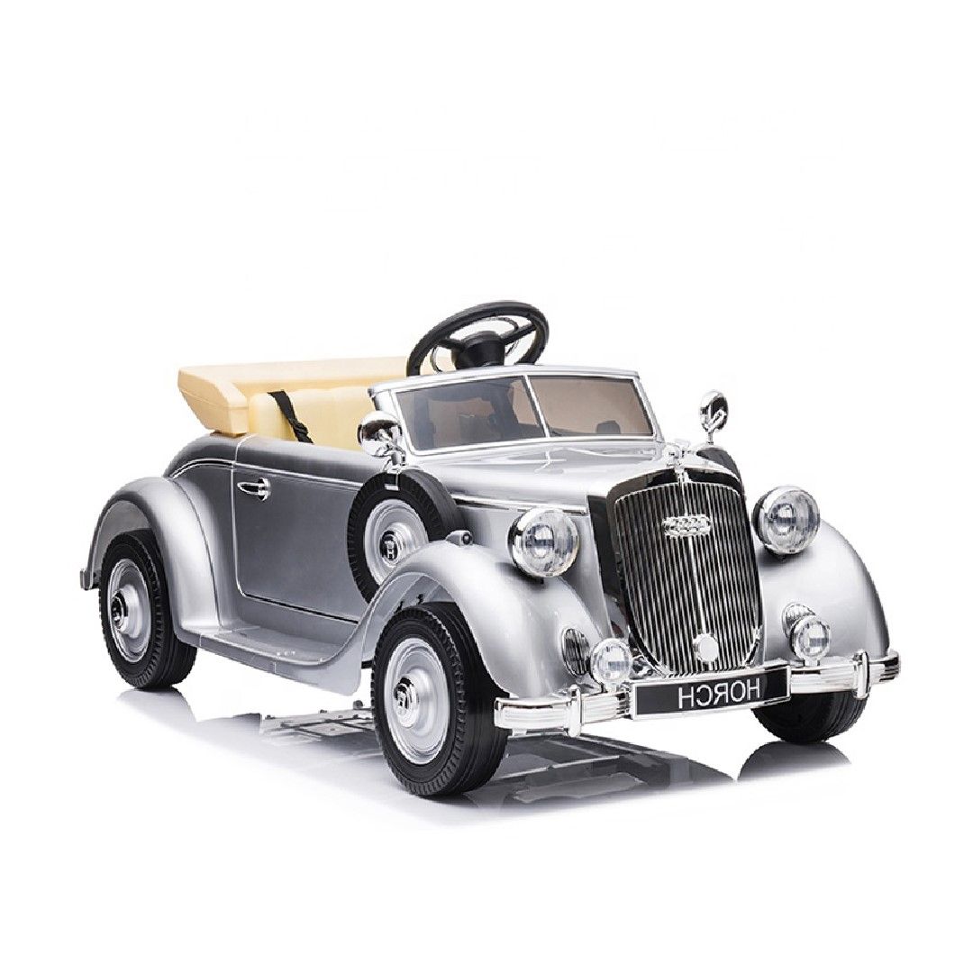 Megastar - Ride on Licensed Audi Horch 12V Electric Car W/Back Seat - Silver
