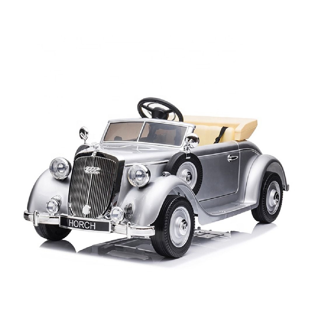 Megastar - Ride on Licensed Audi Horch 12V Electric Car W/Back Seat - Silver