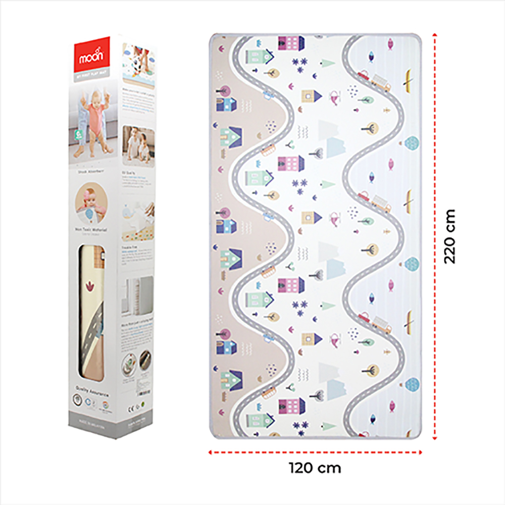 MOON - My First Foldable Activity Floor gym Play/Crawl Mat for 0 Months+ 