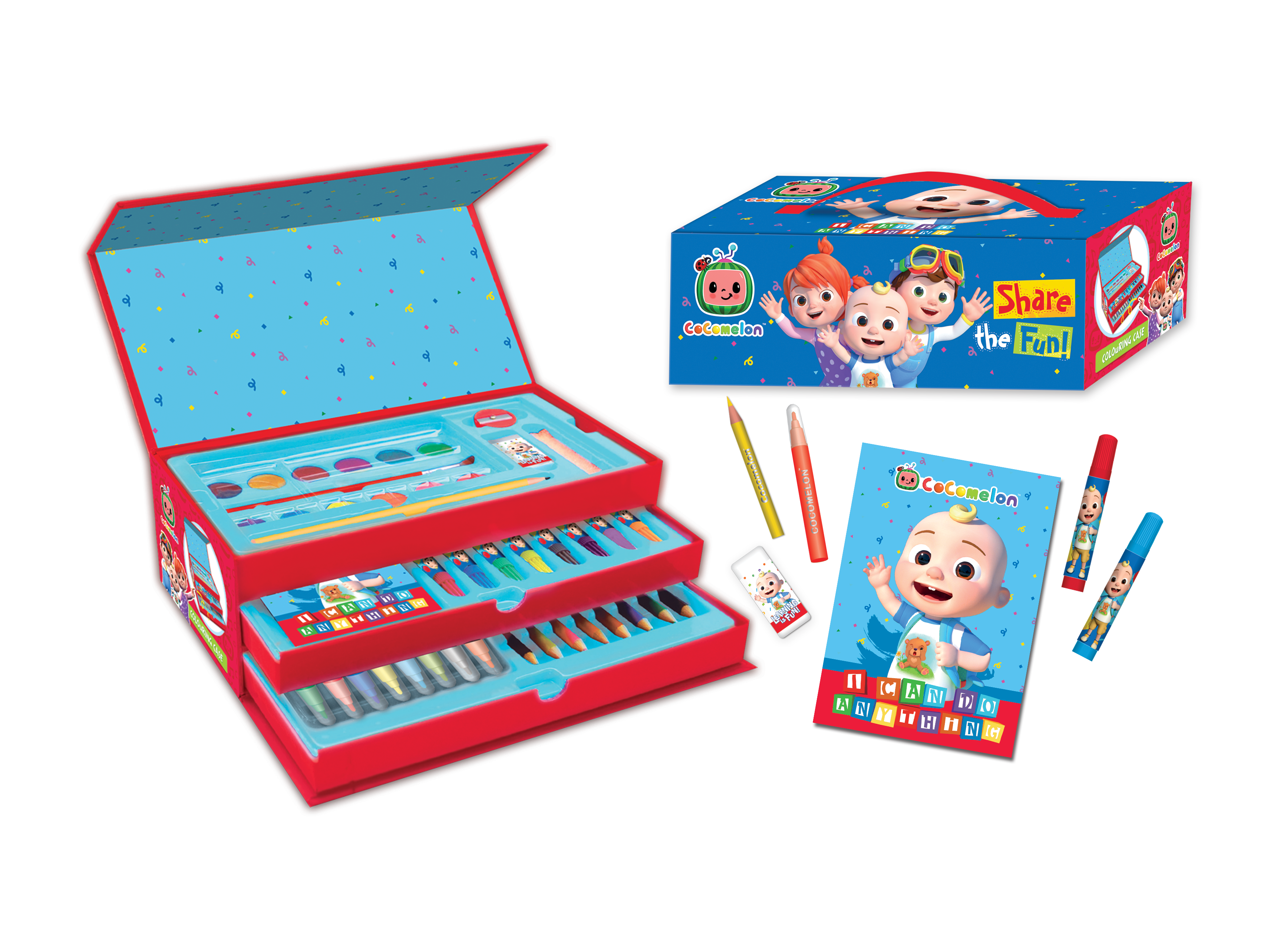 Moonbug Entertainment - Cocomelon Colouring Case Set