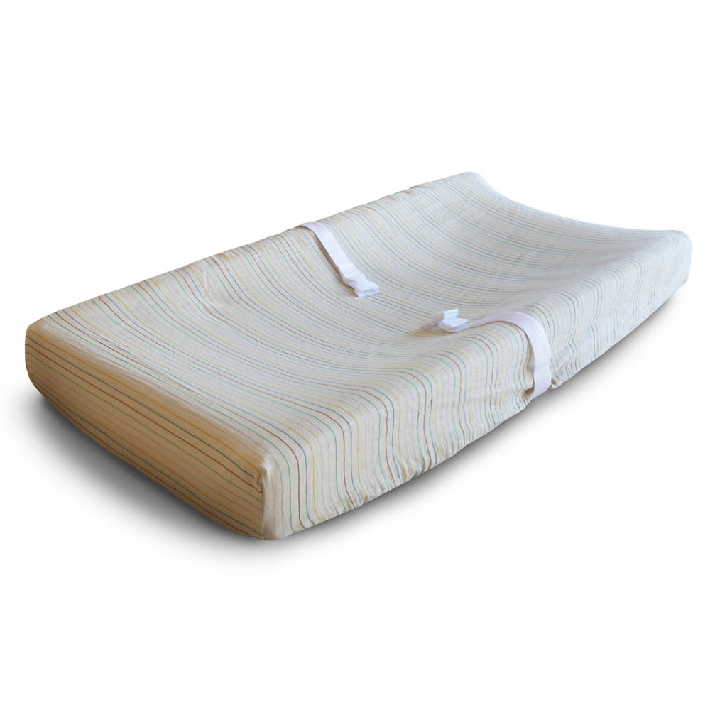 Mushie - Changing Pad Cover Retro Stripes