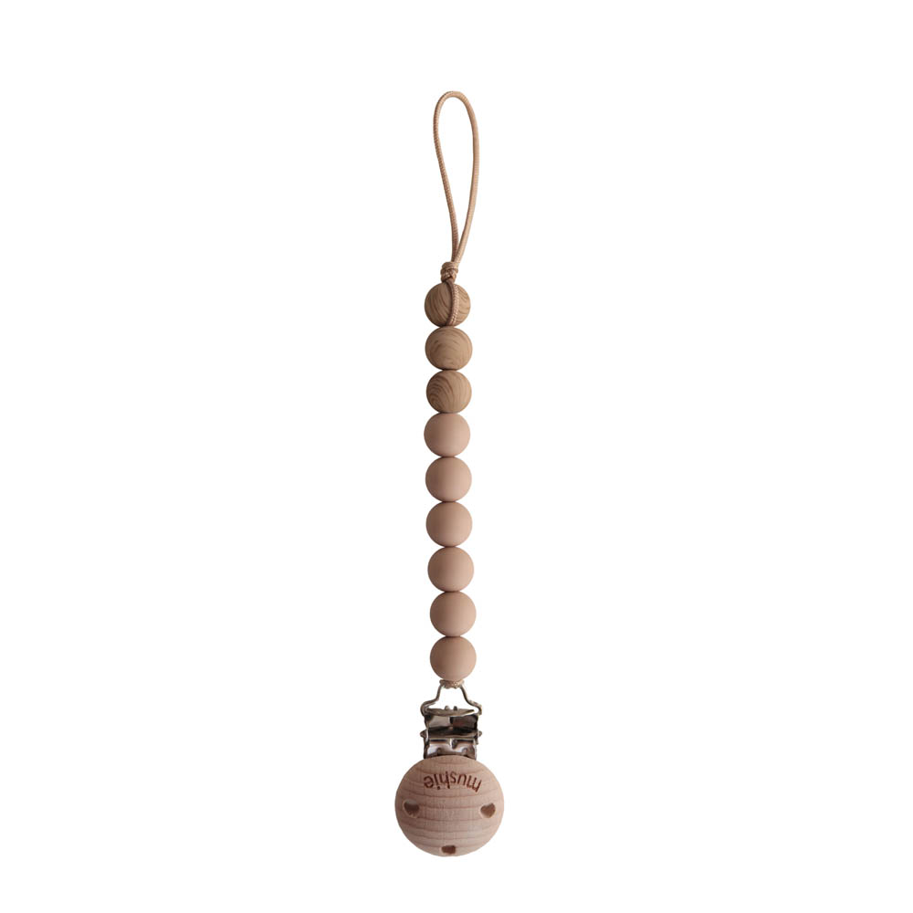 Mushie - Pacifier Clips Eva Pale Taupe