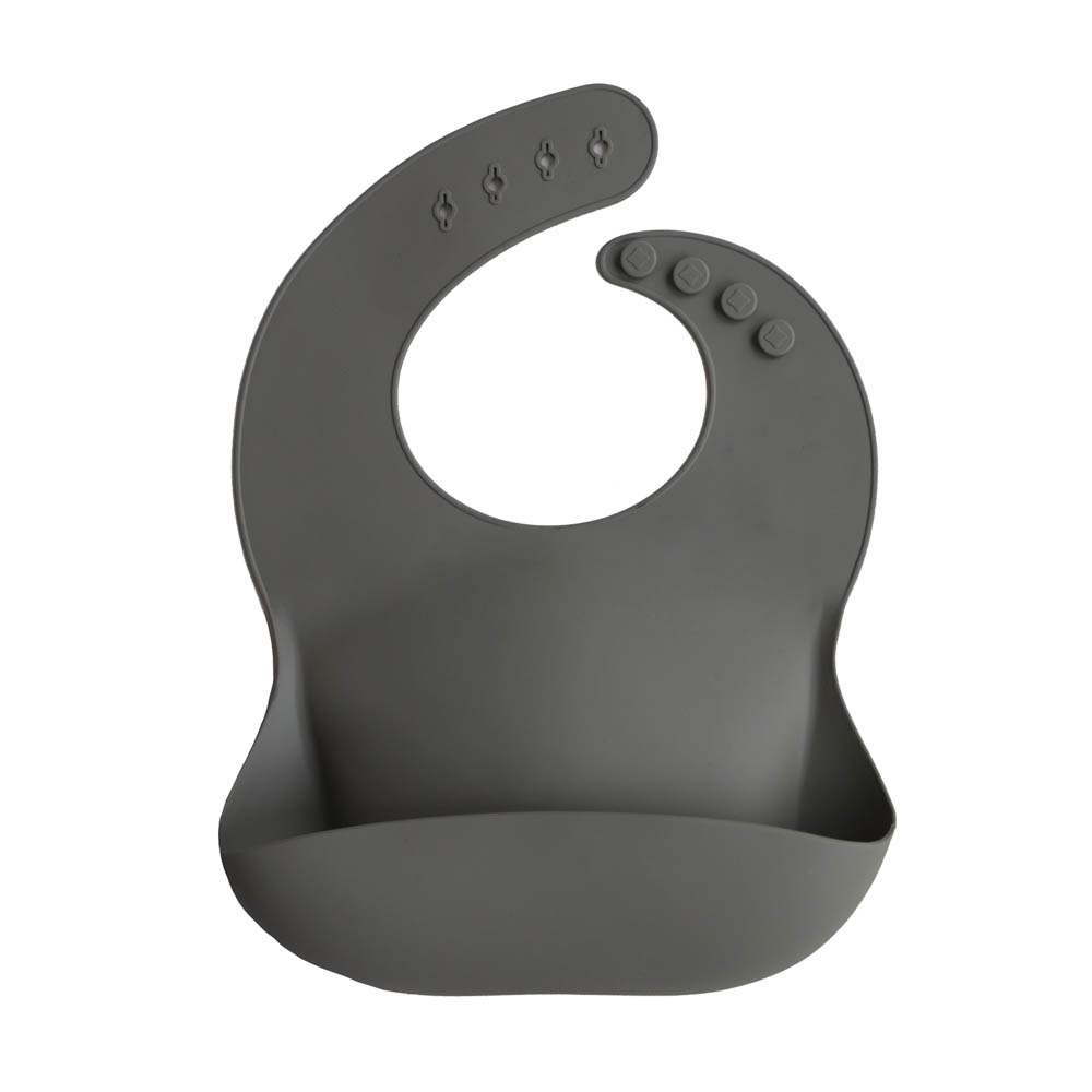 Mushie - Silicone Bib Silver Sage