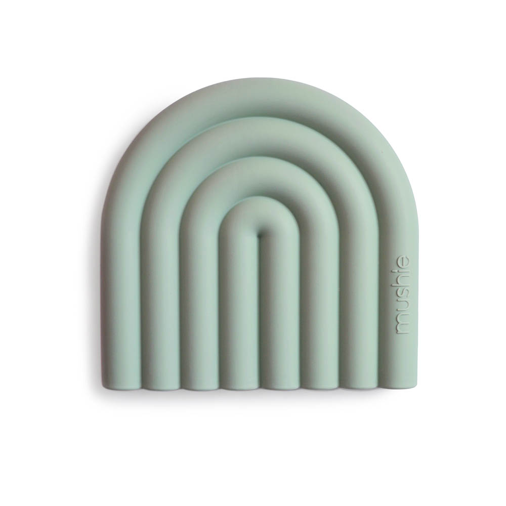 Mushie - Teether Rainbow Cambridge Blue