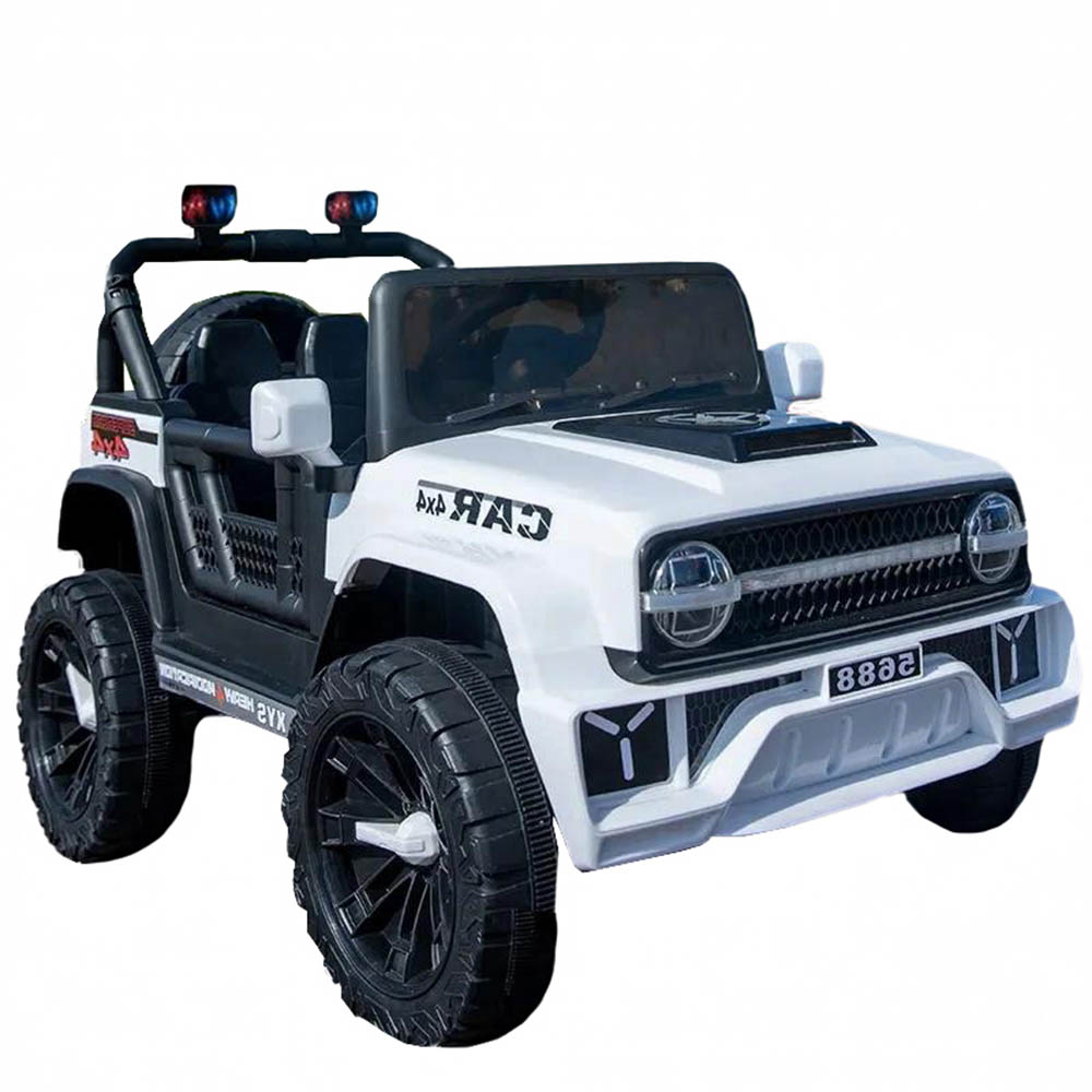 Myts - 12v Electric Jeep Spacious Rideon - White