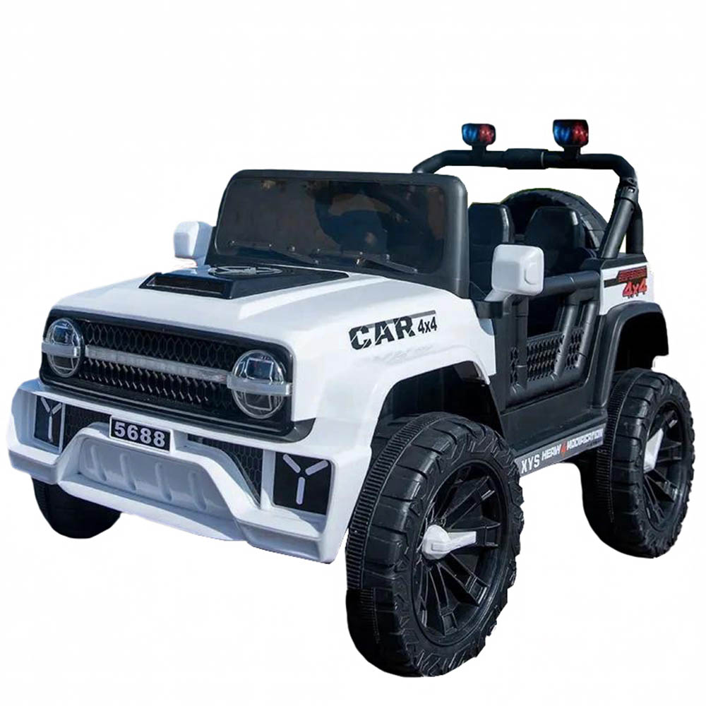 Myts - 12v Electric Jeep Spacious Rideon - White