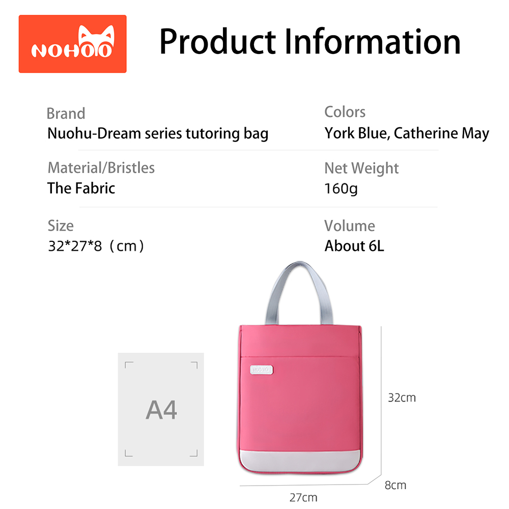 Nohoo - School Hand Bag - Rose Red