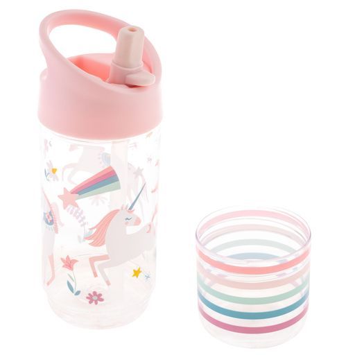 Stephen Joseph - Sip and Snack Bottle Pink Unicorn