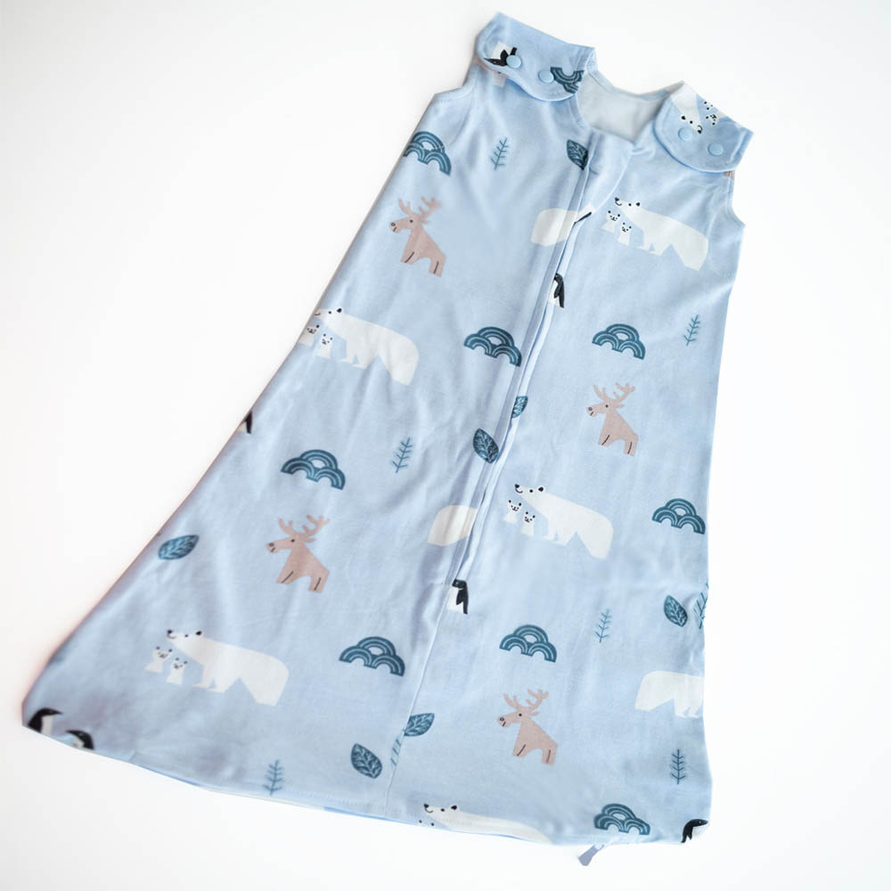 Tickle Tickle - Organic Cotton Sleeping Bag- 1.0 TOG - Snuggly SnowFluffs