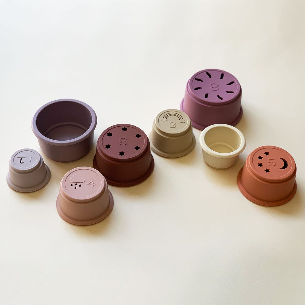 Peanut - Silicone Stacking & Nesting Cups Toy - Sweet - 8 pcs