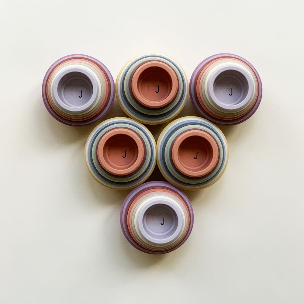 Peanut - Silicone Stacking & Nesting Cups Toy - Sweet - 8 pcs