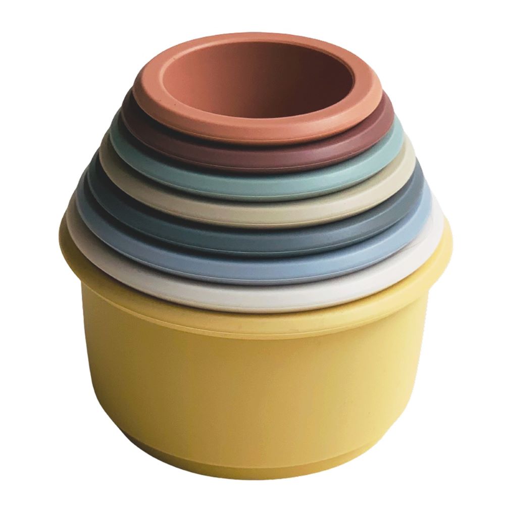 Peanut - Silicone Stacking & Nesting Cups Toy - Playful - 8 pcs