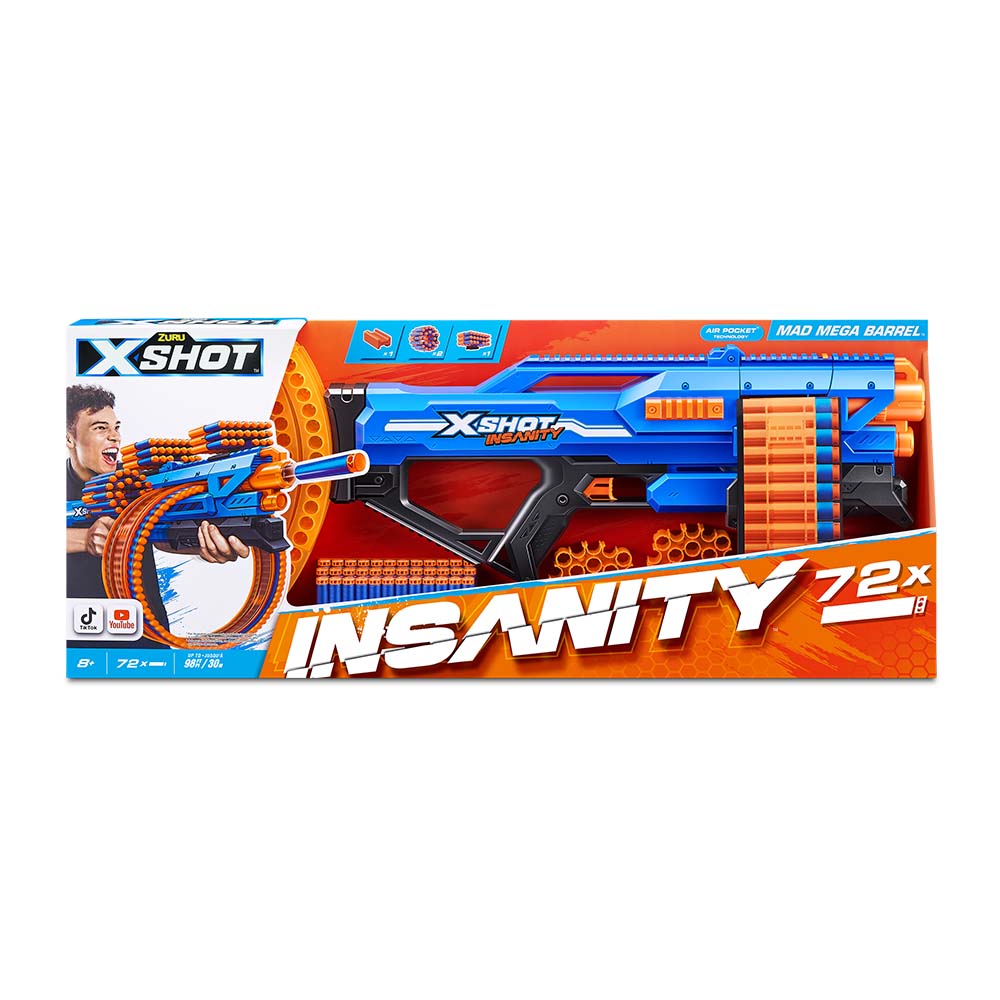 X-Shot - Insanity-Mad Mega Barrel,Open Box