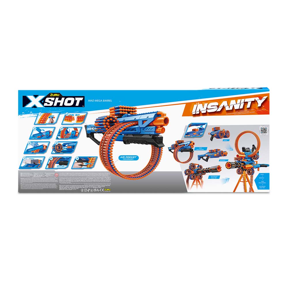 X-Shot - Insanity-Mad Mega Barrel,Open Box