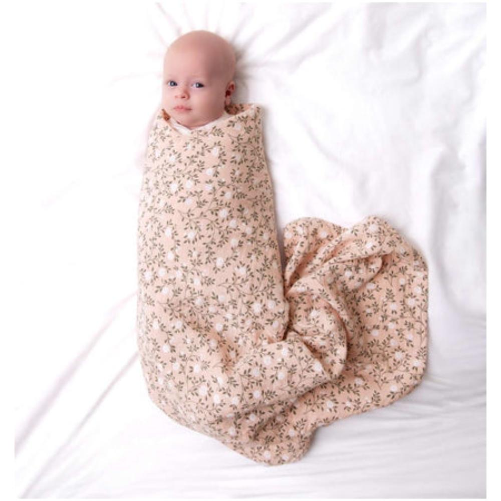A Little Lovely Company - Muslin Cloth Blossom XL - Dusty Pink