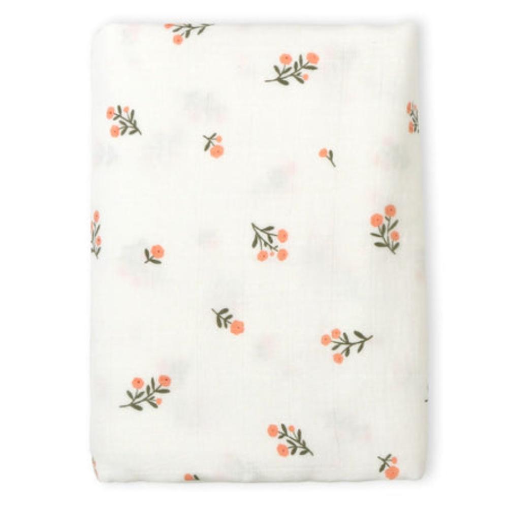 A Little Lovely Company - Muslin Cloth Little Flowers XL - White