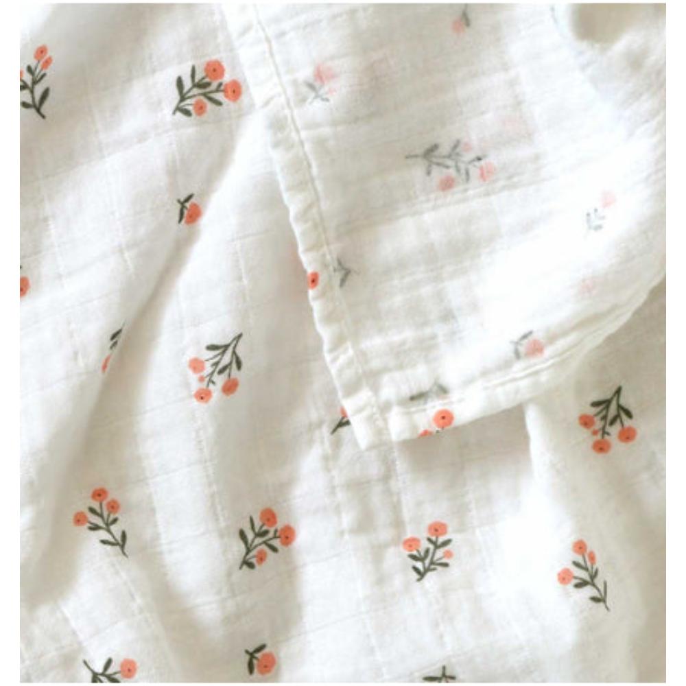 A Little Lovely Company - Muslin Cloth Little Flowers XL - White