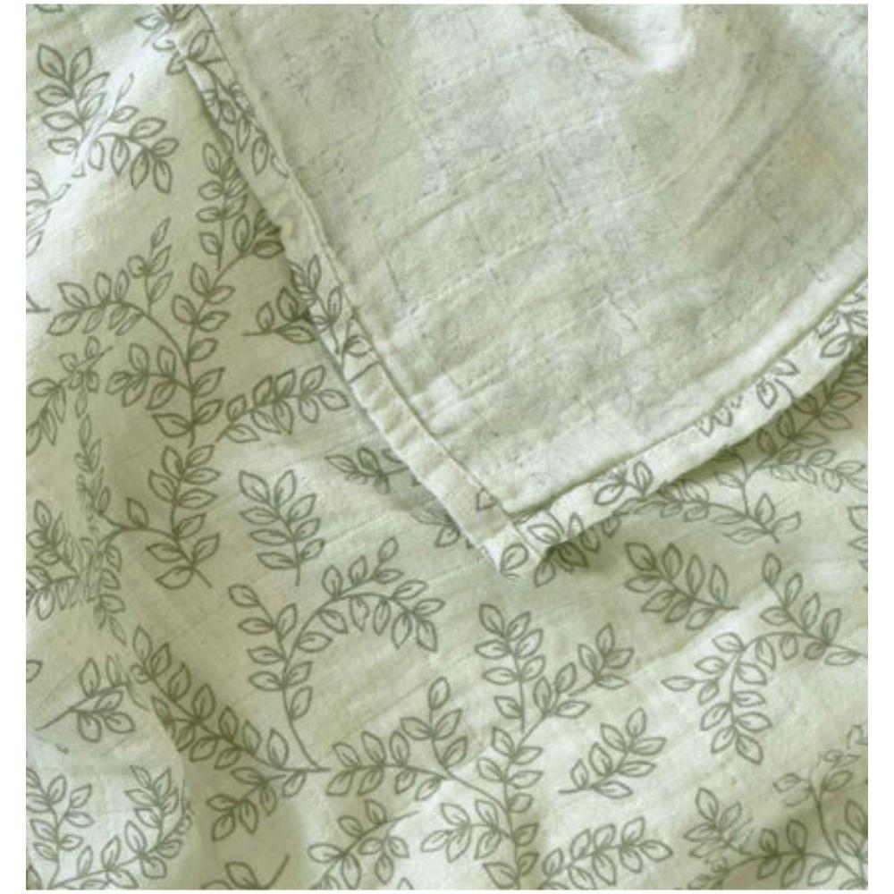A Little Lovely Company - Muslin Cloth Set of 2 Leaves - Sage