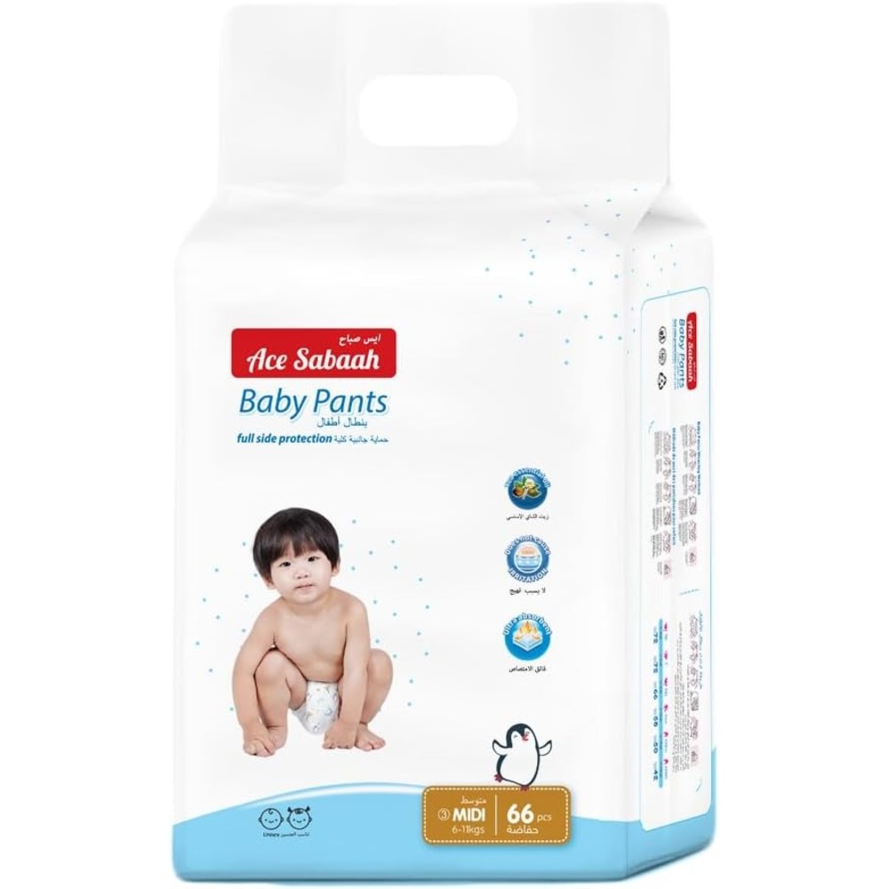 Ace Sabaah - Baby Diaper Pants - Size 3 - 6-11kg - 66pcs