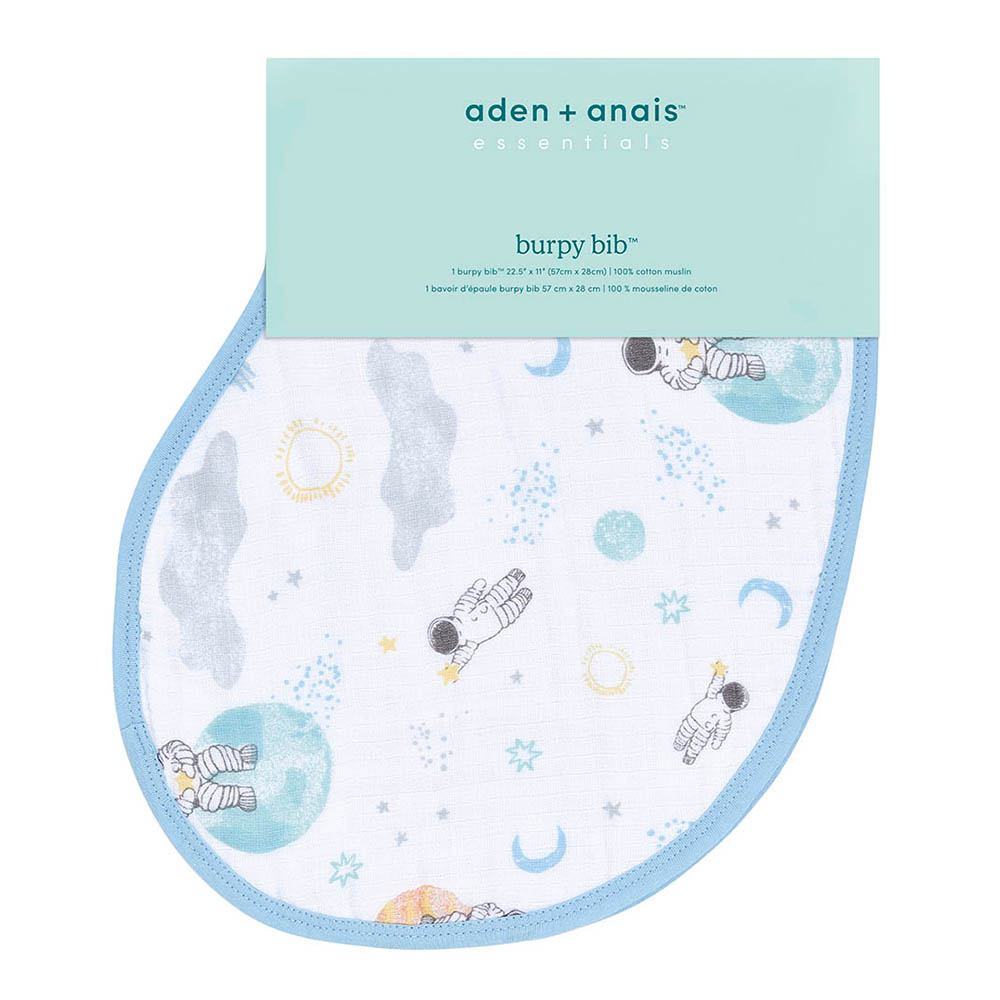 Aden + Anais - Essentials Muslin Baby Burpy Bib - Space Explorers