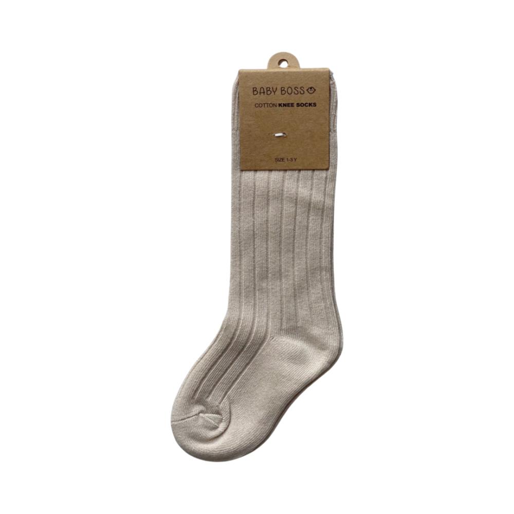 Baby Boss ME - Cotton Knee Socks - Beige