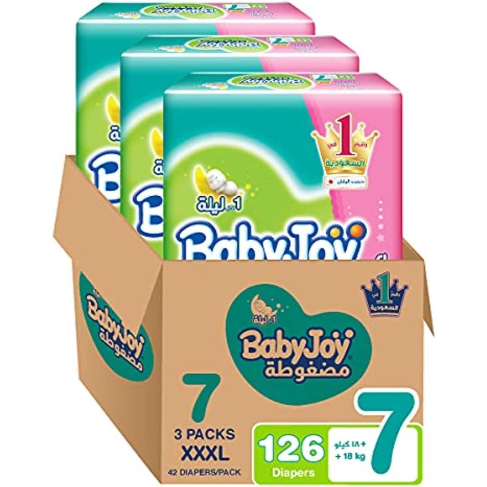 Babyjoy - Diapers Giant Pack Size 7 - 18+ Kg - 126 Count