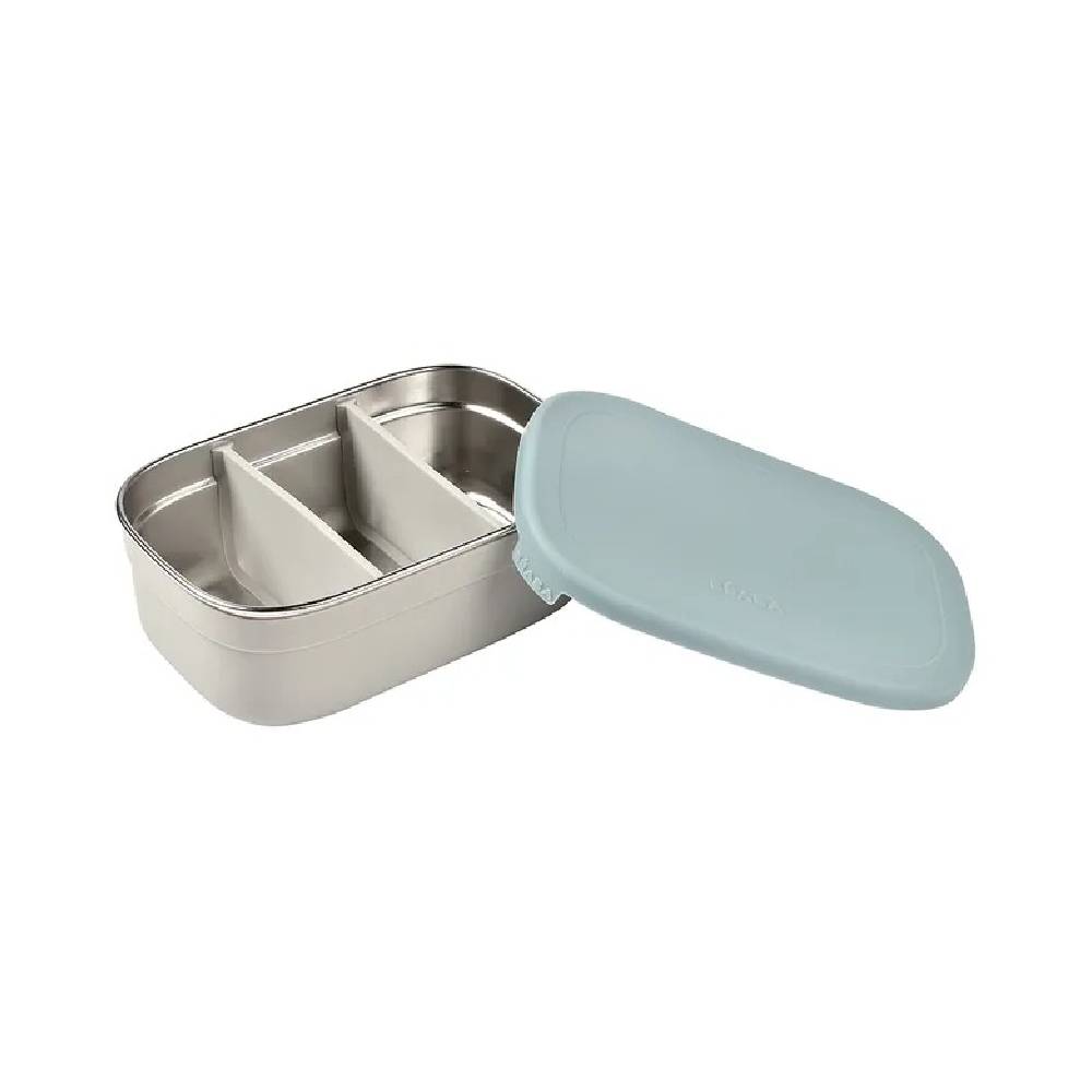Beaba - Stainless Steel Lunch Box - Velvet Grey Baltic Blue