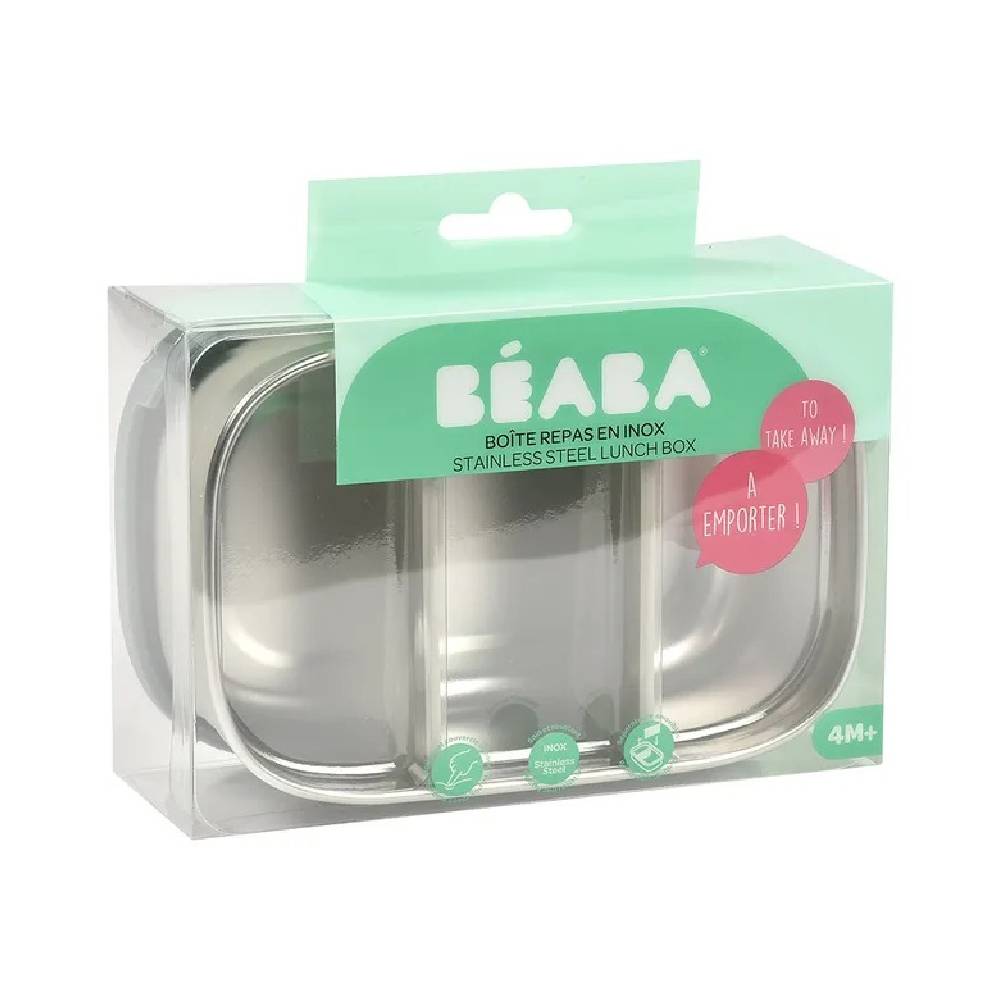 Beaba - Stainless Steel Lunch Box - Velvet Grey Baltic Blue
