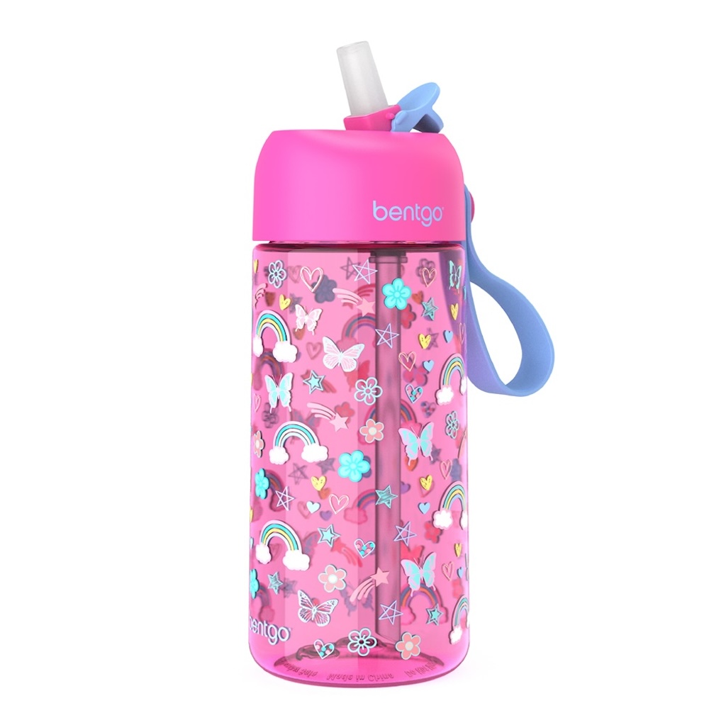 Bentgo - Kinds Water Bottle 450 ml - Rainbow & Butterflies