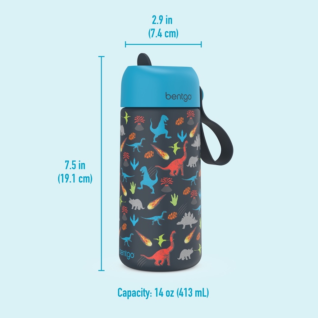 Bentgo - Stainless Steel Insulated Watter Bottle 413 ml - Dino