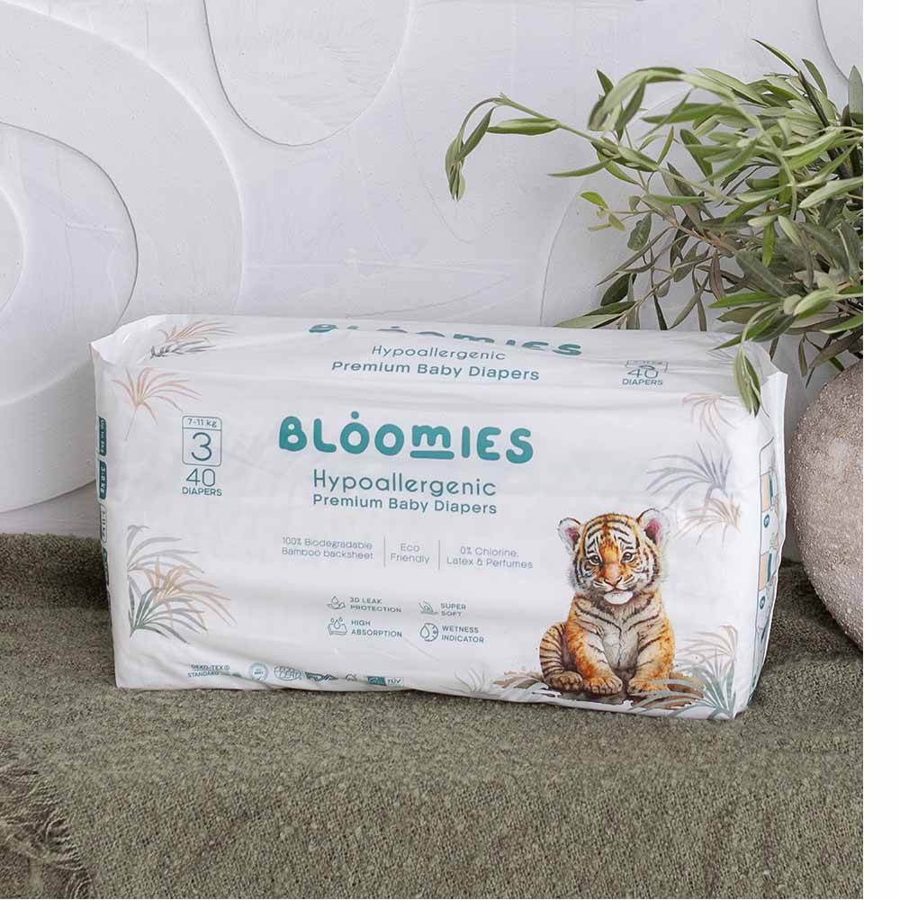 Bloomies -3X40pcs Premium Baby Diapers- Size 3 (6-11kg)