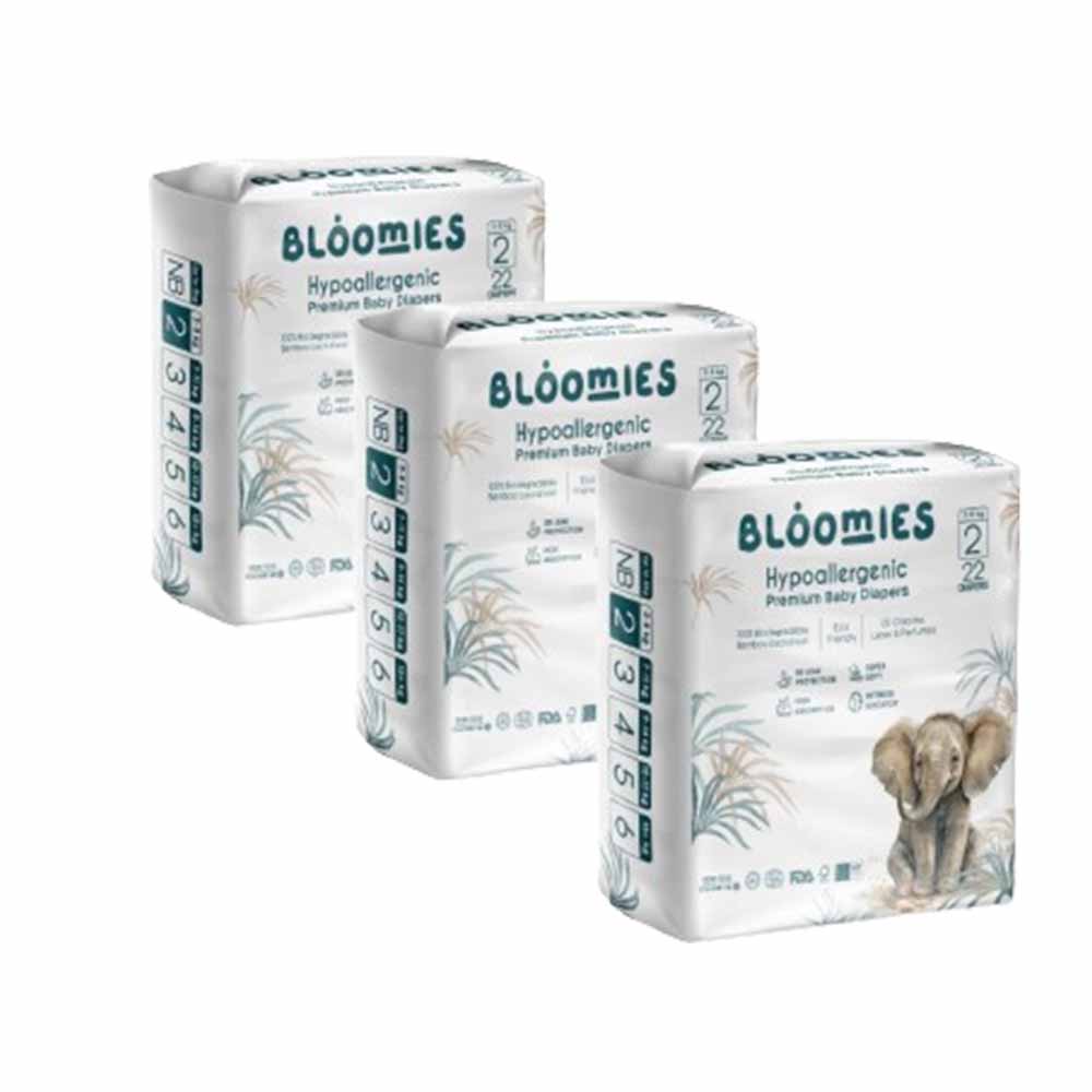Bloomies -3X22pcs Premium Baby Diapers- Size 3 (6-11kg)