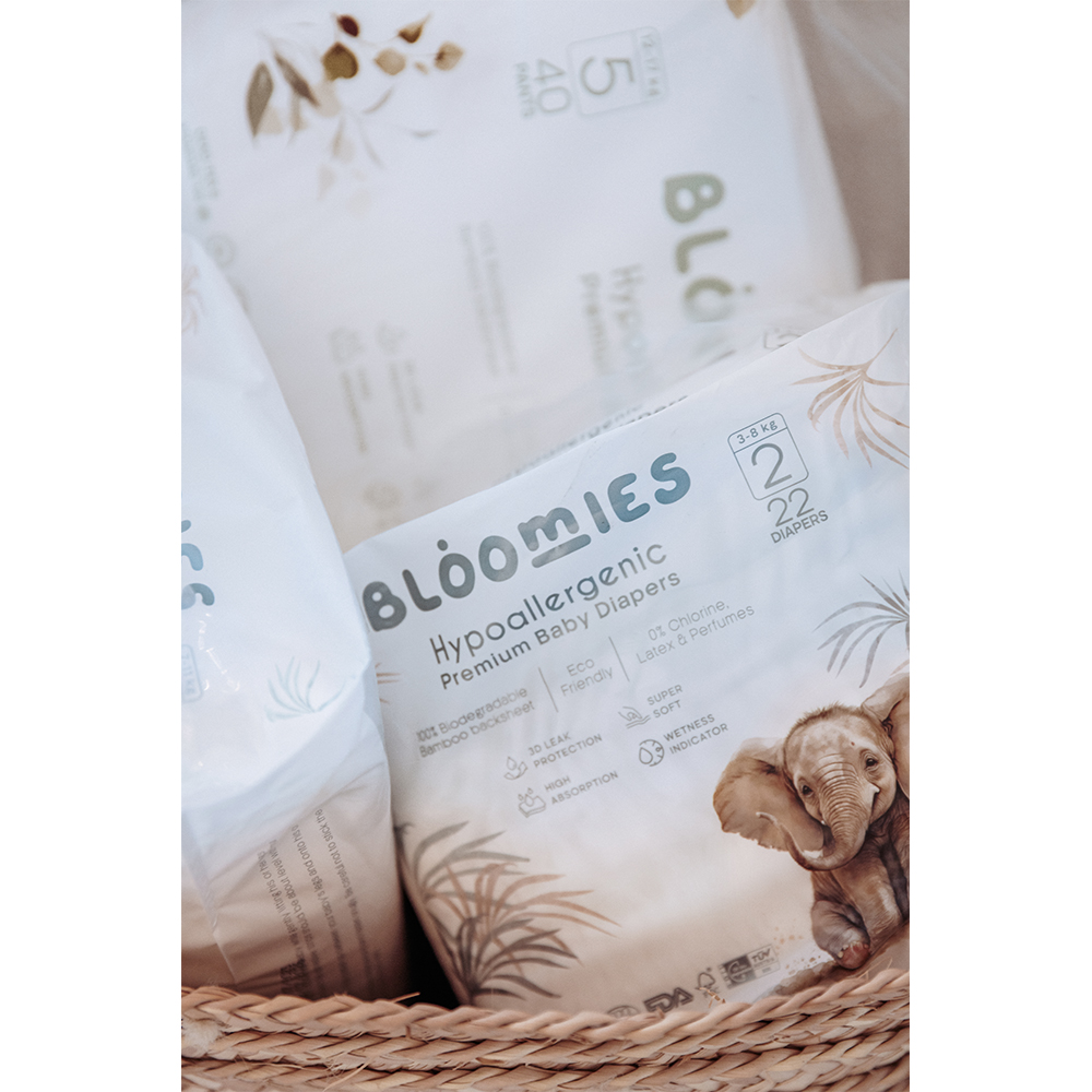 Bloomies -3X22pcs Premium Baby Diapers- Size 3 (6-11kg)