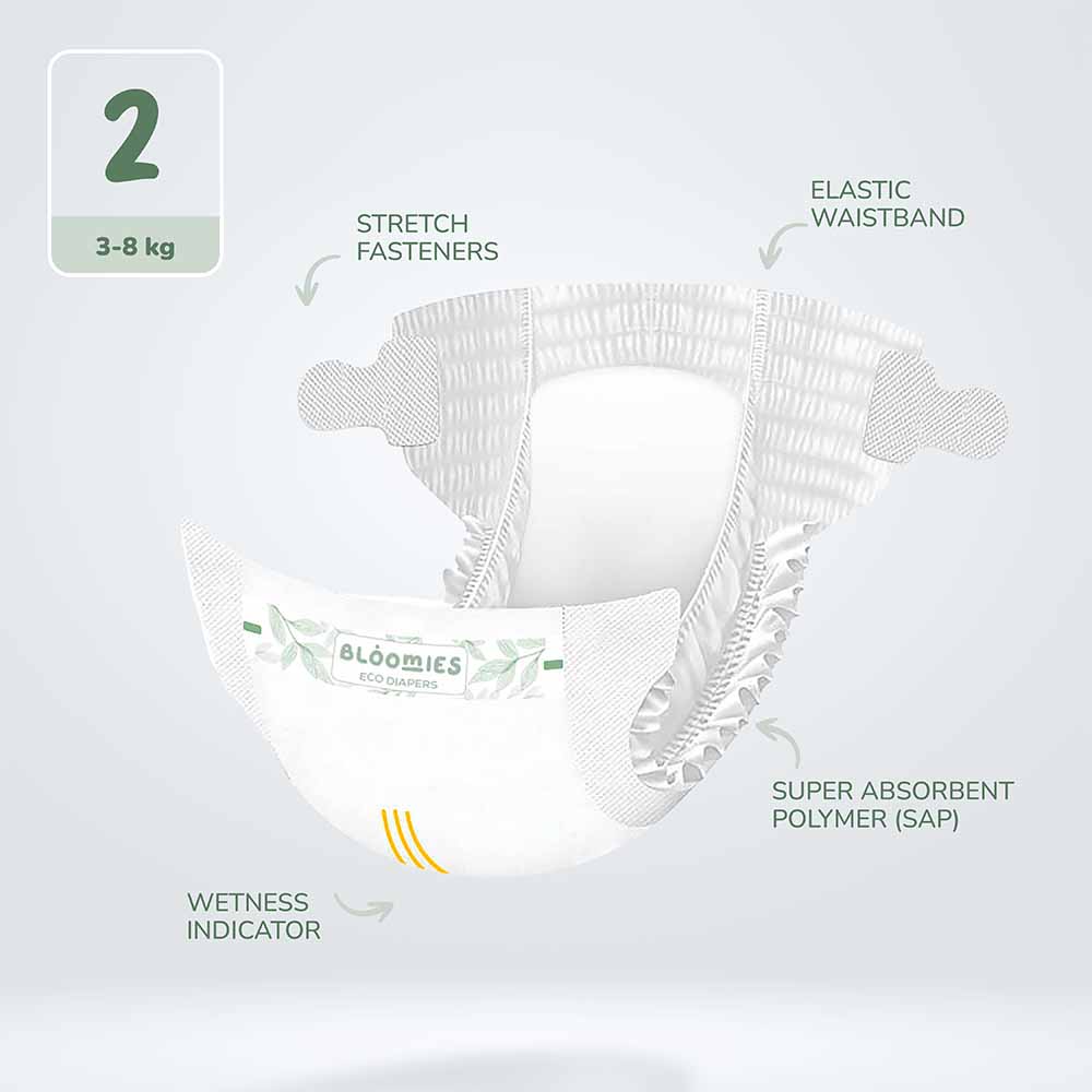 Bloomies -3X22pcs Premium Baby Diapers- Size 3 (6-11kg)