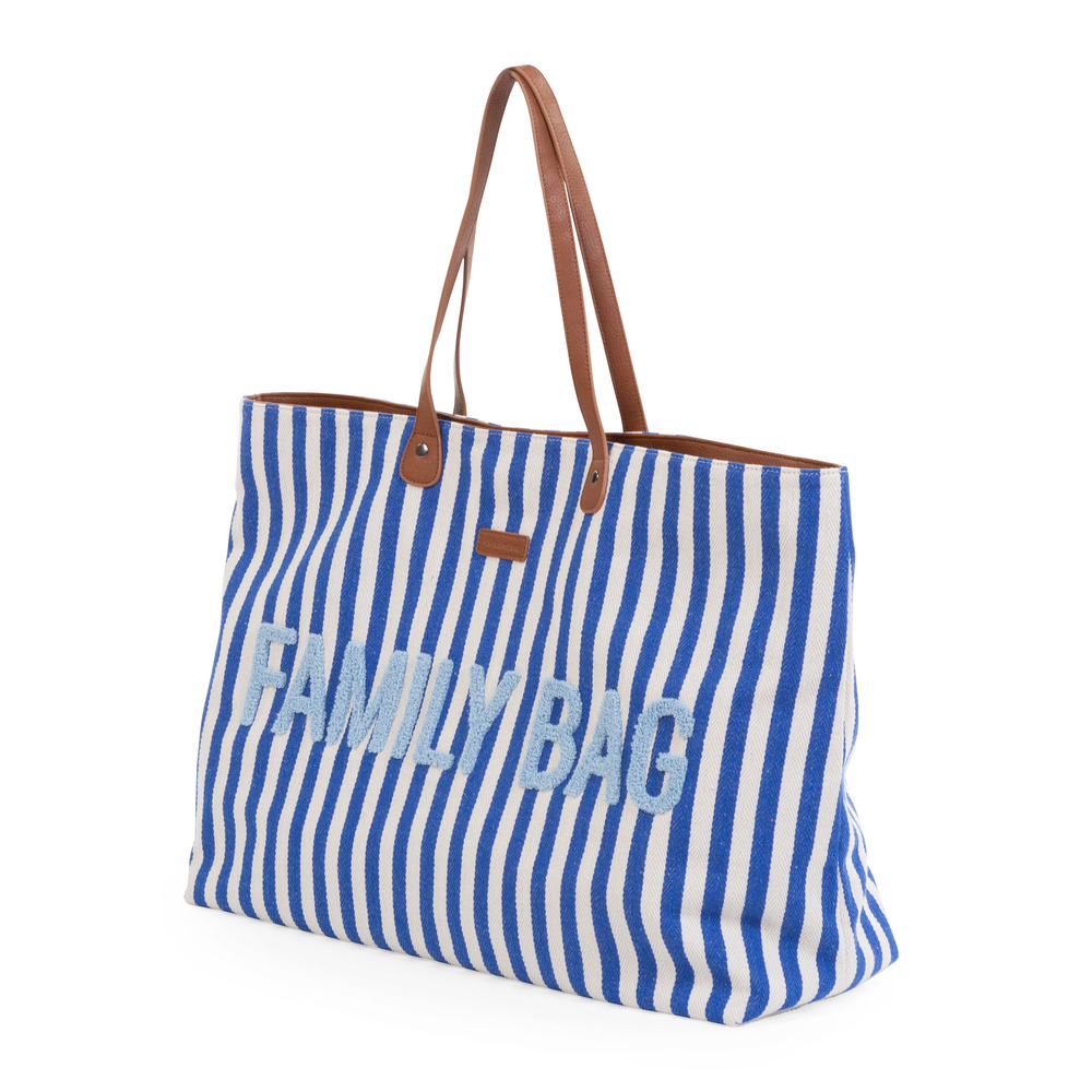 Childhome - Family Bag - Stripes Electric Blue Light Blue