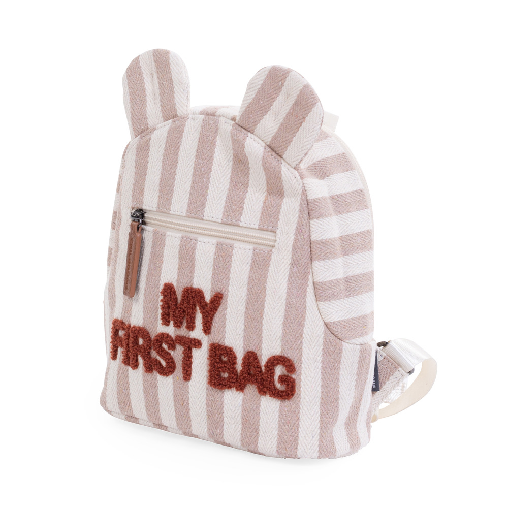 Childhome - Kids My First Bag - Stripes Nude Terracotta