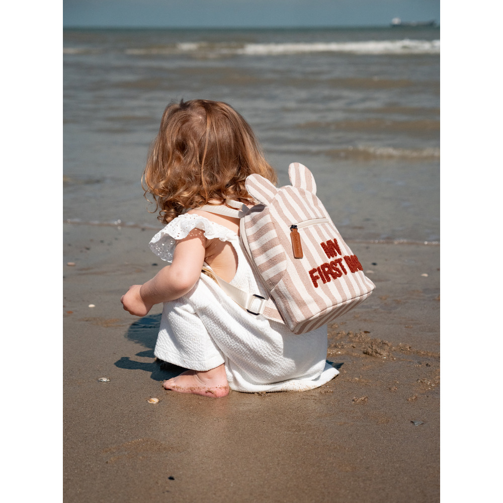 Childhome - Kids My First Bag - Stripes Nude Terracotta