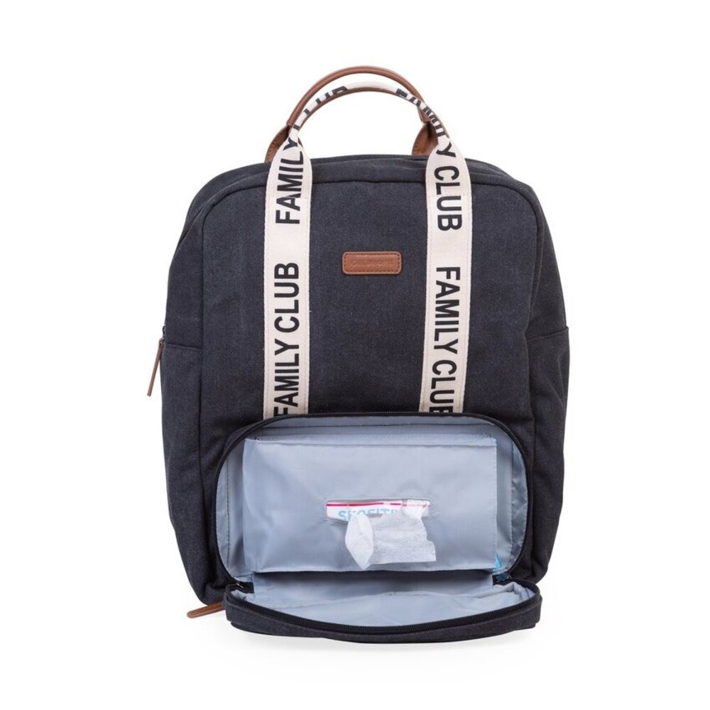 Childhome - Signature Canvas Family Club Backpack - Black