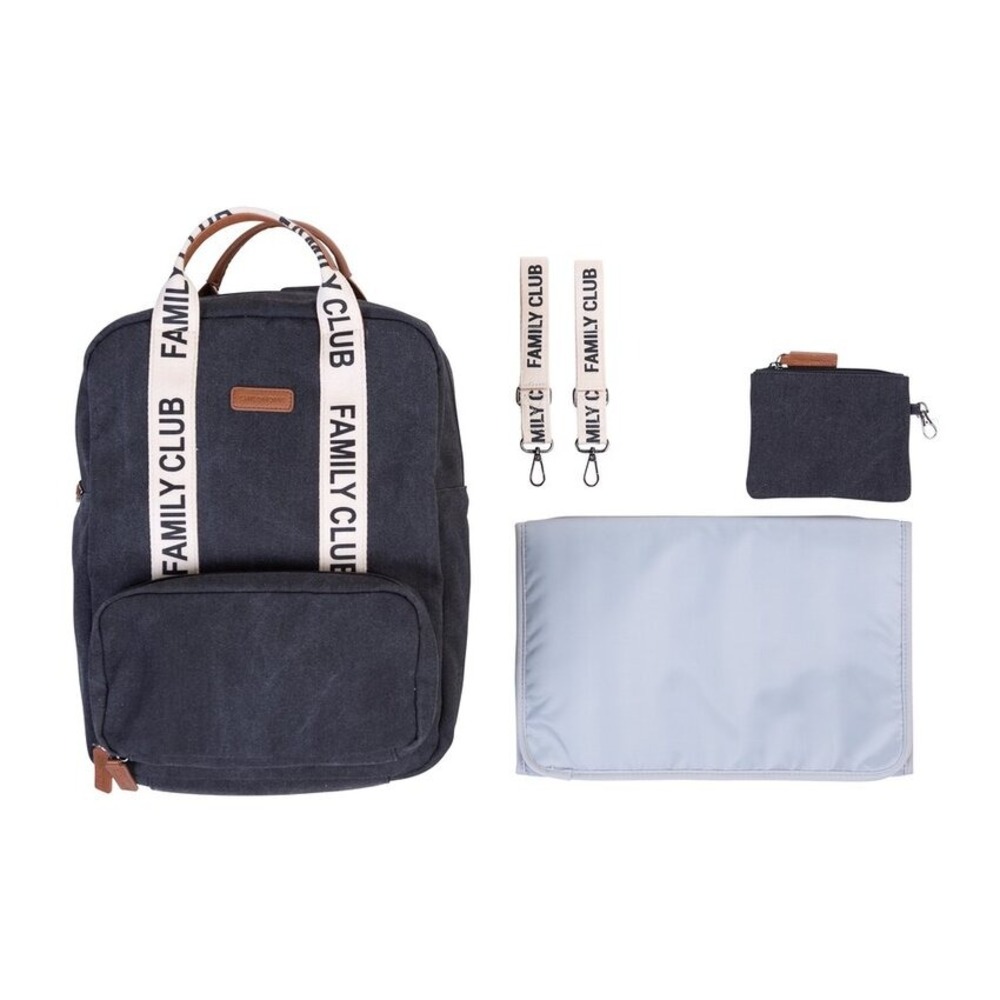 Childhome - Signature Canvas Family Club Backpack - Black