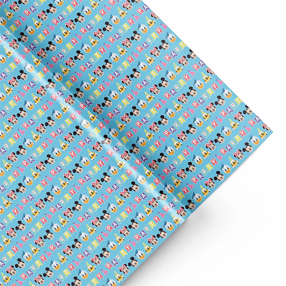 Disney Blue Mickey & Friends Giftwrap 