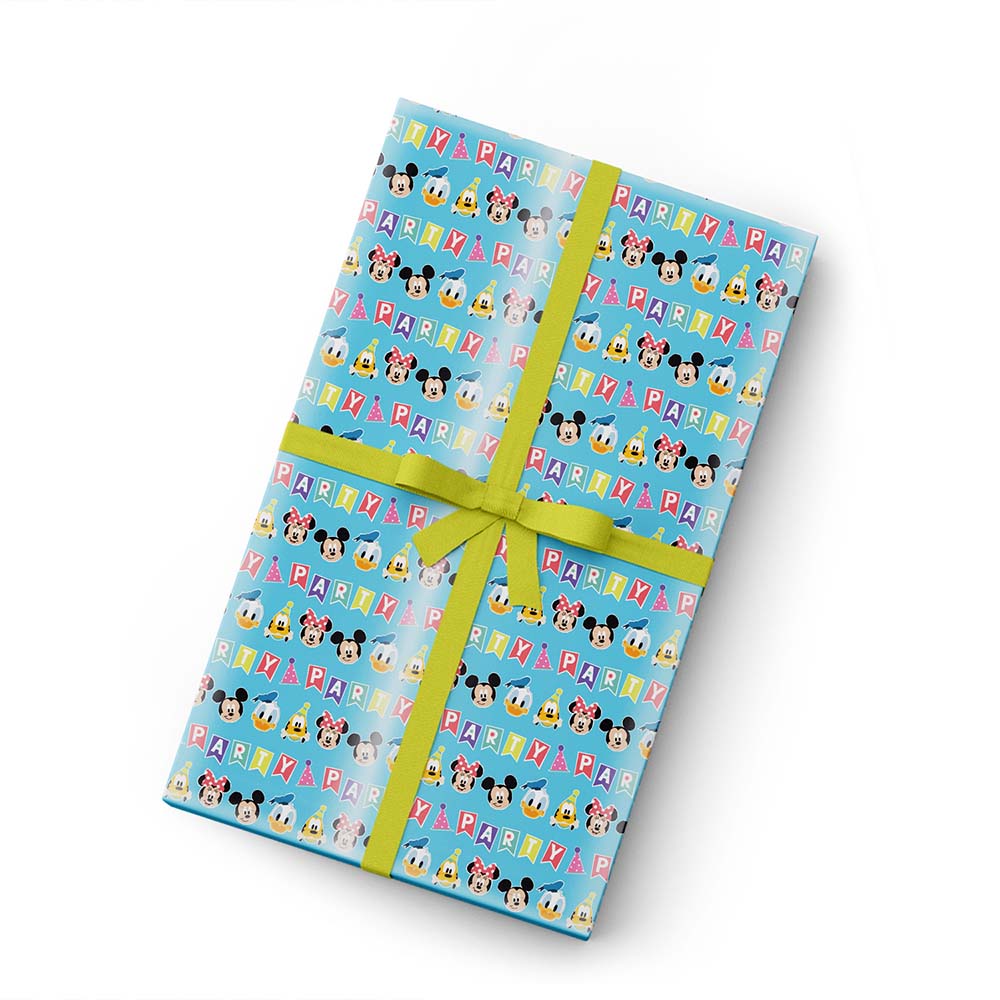 Disney Blue Mickey & Friends Giftwrap 