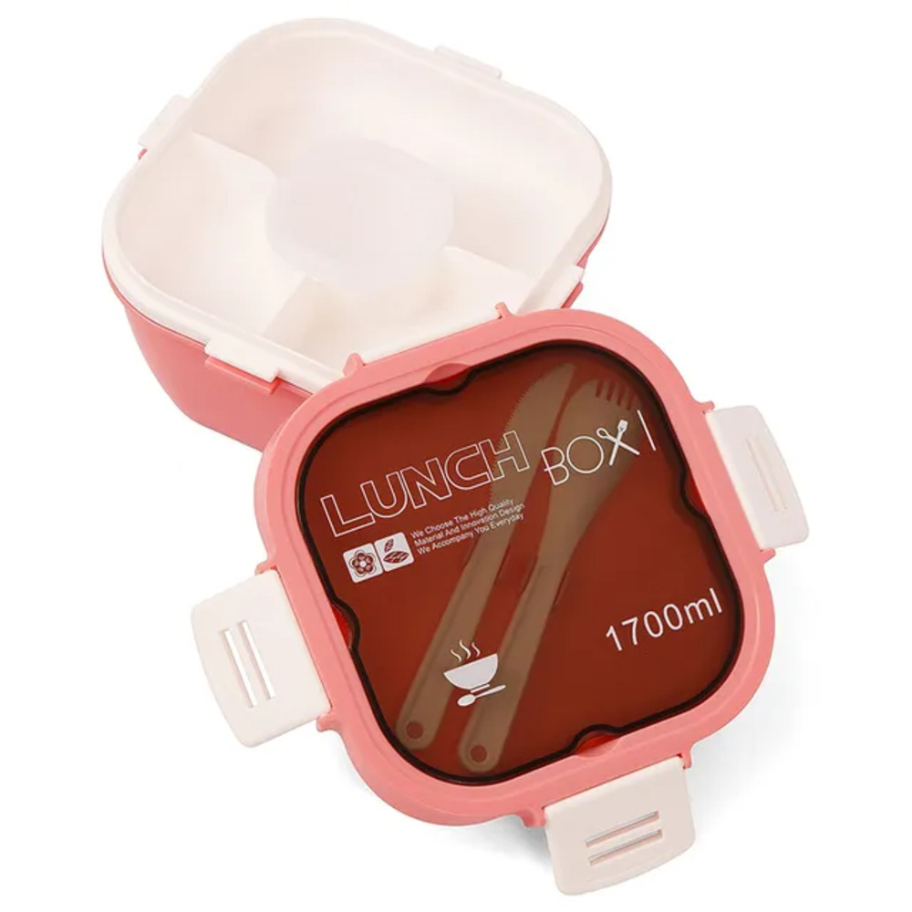 Eazy Kids - 5 Compartment Lunch Box - Pink