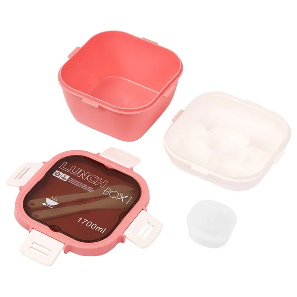 Eazy Kids - 5 Compartment Lunch Box - Pink