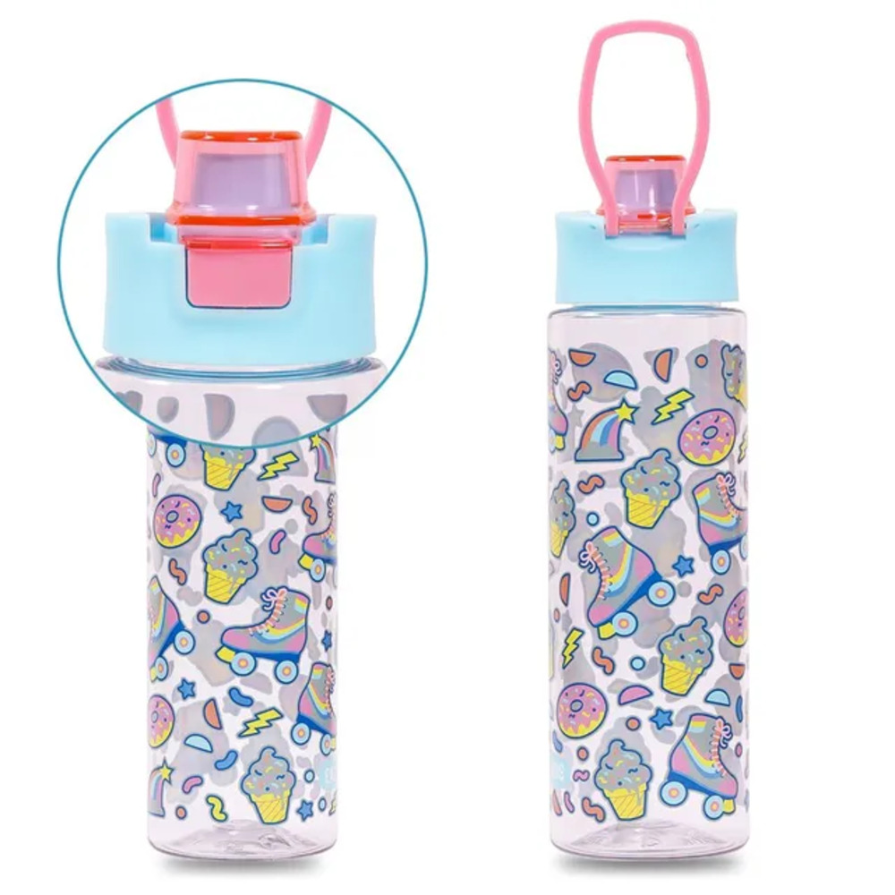 Eazy Kids - Gen Z Skater Tritan Water Bottle with Lid 750ml - Blue