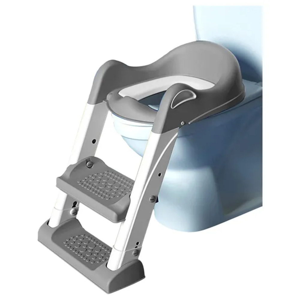 Eazy Kids - Step Stool Foldable Potty Trainer Seat - Grey