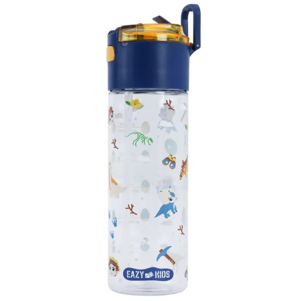 Eazy Kids - T-Rex Tritan Water Bottle with Snack Box 450ml - Blue