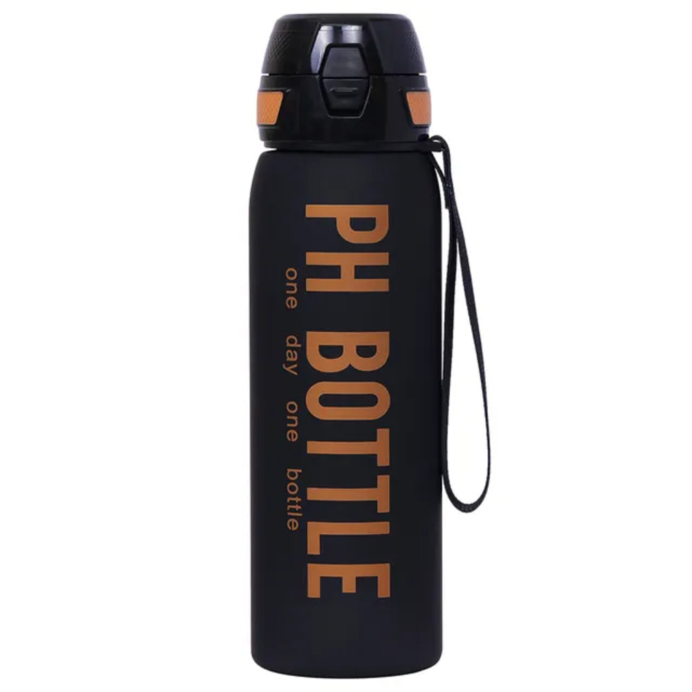 Eazy Kids - Water Bottle with Strap 1000ml - Black