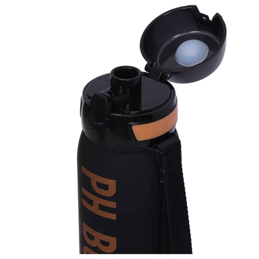 Eazy Kids - Water Bottle with Strap 1000ml - Black