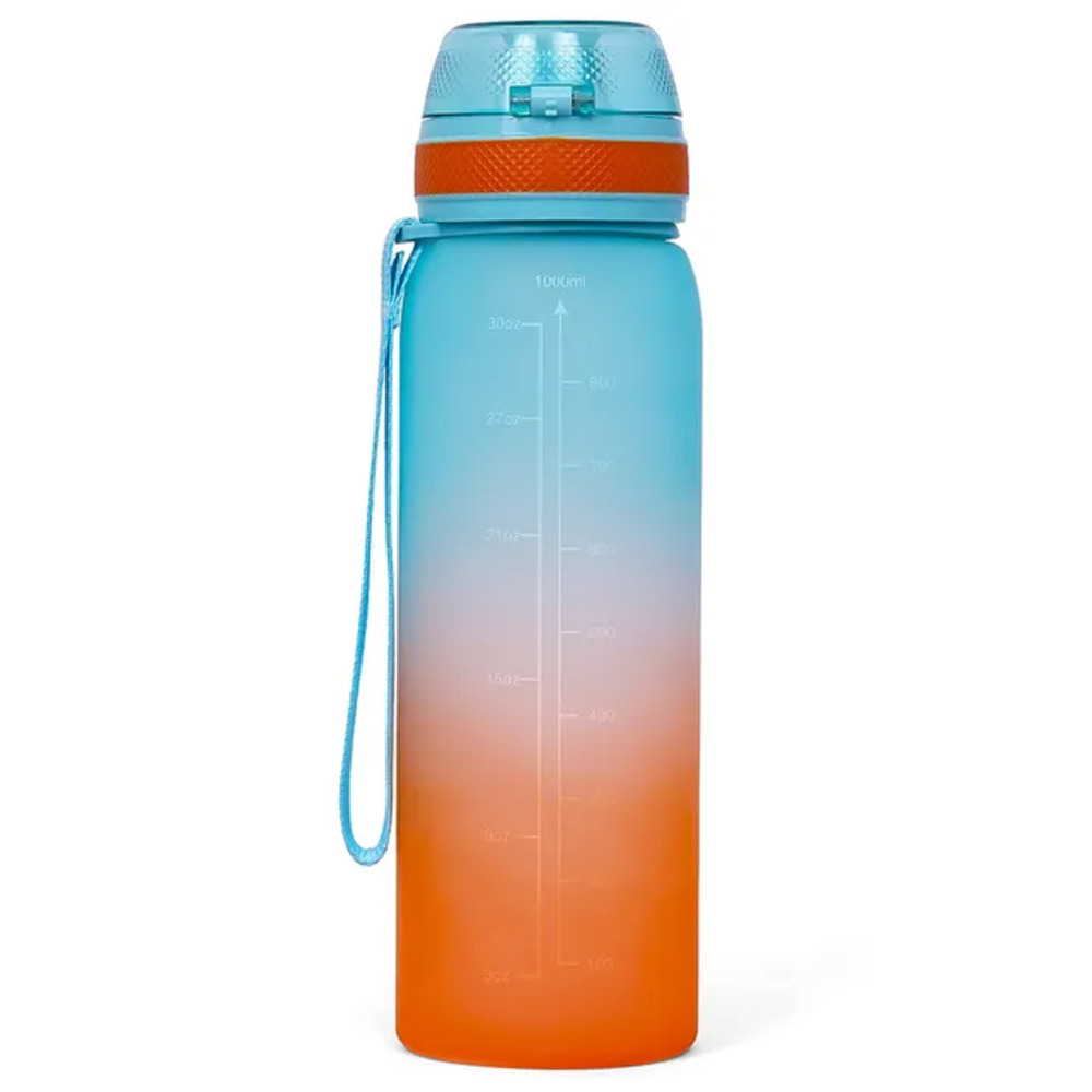 Eazy Kids - Water Bottle with Strap 1000ml - Blue
